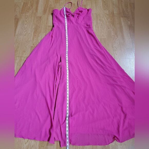 Dress the Population Cambria Tie Bodice Evening Dress size XL in Bright Fuchshia - Picture 11 of 16